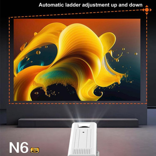 Mini projecteur intelligent N6 1280 x 720p 70ANSI Android 11.0, prise : prise AU (noir) SH903A200-09